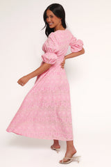 Tani Midi Dress - Pink