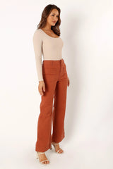 Nico Wide Leg Jean - Tan