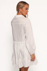 Carlotta Long Sleeve Mini Dress - White