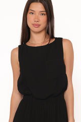 Brenna Cotton Jumpsuit - Black