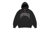 Cracked Raglan Zip Up Hooded Sweatshirt "SS26 - Black" SU27504