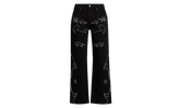Jonas Western Wide-Leg Jeans "Black / White" MF24D842 B1327BKWTW