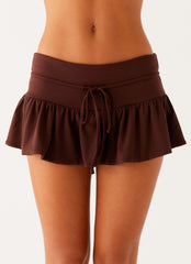 Landon Mini Skort - Chocolate