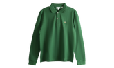 Classic Fit Long Sleeved L.12.12 Polo Shirt "Green" L1312 00 132