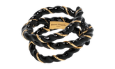 GOLD PLATED TWISTED RING "Black / Gold" SM1UQ0108P6477967