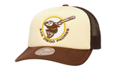 MLB Cooperstown Vintage Block Trucker Cap "San Diego Padres - Cream" HT12148 SDPCREA