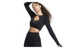 Crop Top Medium Support Padded Sports Bra WMNS "Black / White" FB4102 010
