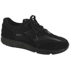 Women's Tour Mesh Lace Up Sneaker Mesh in Black
