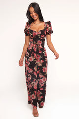 Estie Pants - Black Floral