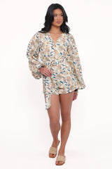 Soul Belted Romper - Paisley