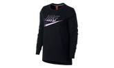 Foil Swoosh Logo Long Sleeve T-Shirt WMNS"Black/ Purple" 874120 010