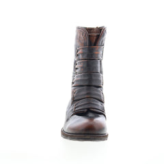 Traver Womens Brown Leather Zipper Casual Dress Boots