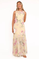 Keani Maxi Dress - Yellow Floral