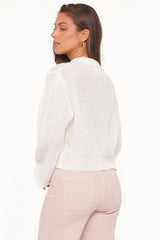Inara Zip Cardigan - Cream