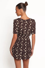 Raschelle Romper - Brown Ditsy