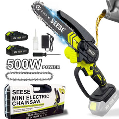 6-Inch Brushless Mini Chainsaw Cordless with Auto Oiling & 2000mAh Battery