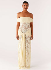 Gracie Twist Maxi Dress - Yellow