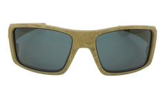 Heliostat Polarized Sunglasses "Matte Stone Desert Tan / PRIZM Grey" OO9231 17