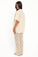 Mindy Lace Pant Set - Yellow