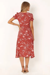 Franklin Dress - Rust Floral