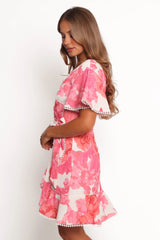 Jem Mini Dress - Pink Floral