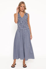 Kirrilee Maxi Dress - Blue Stripe