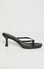 Girls Night Black Strap Kitten Heels