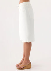 Orleans Denim Jorts - White
